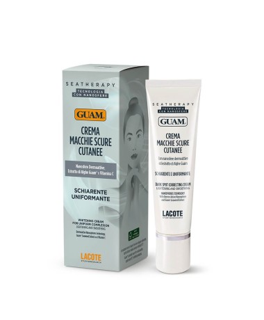 Seatherapy Crema Macchie Scure Cutanee schiarente e uniformante confezione e tubo